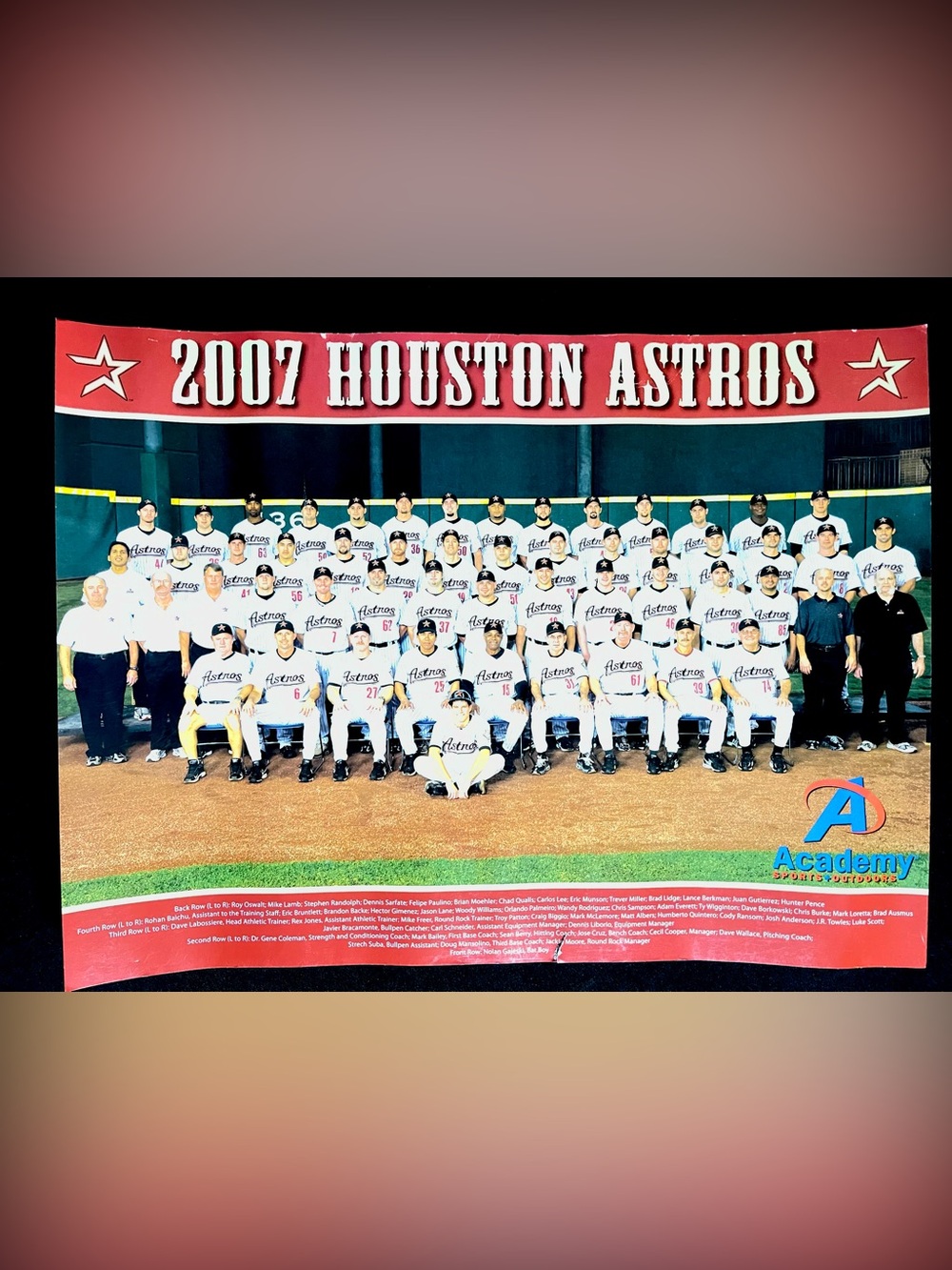 Rare 2007 Houston Astros Team Poster - Killer B’s